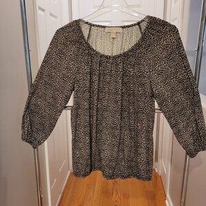 Brand new Micheal Kors black/brown animal print top.  Size medium.  Soft & comfy